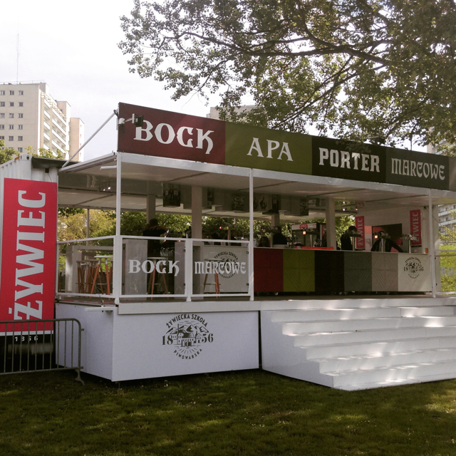 mobile container,zywiec,beer bock,beer apa,beer porter,beer biae,beer marcowe,horeca events